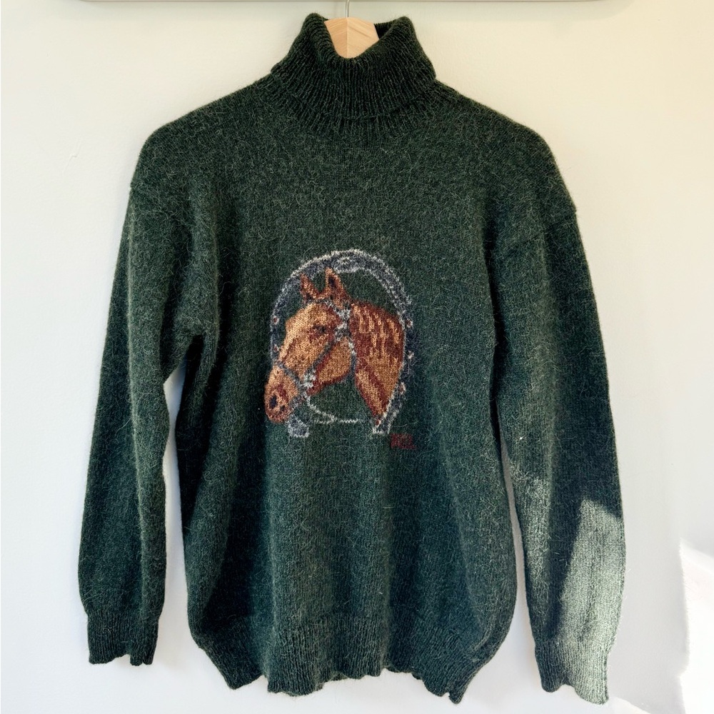 Vintage Polo Ralph Lauren Horse Emblem Alpaca and Wool Blend Sweater